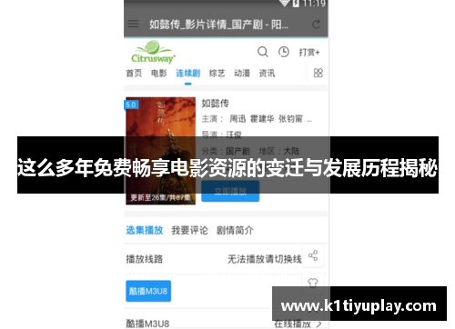 这么多年免费畅享电影资源的变迁与发展历程揭秘